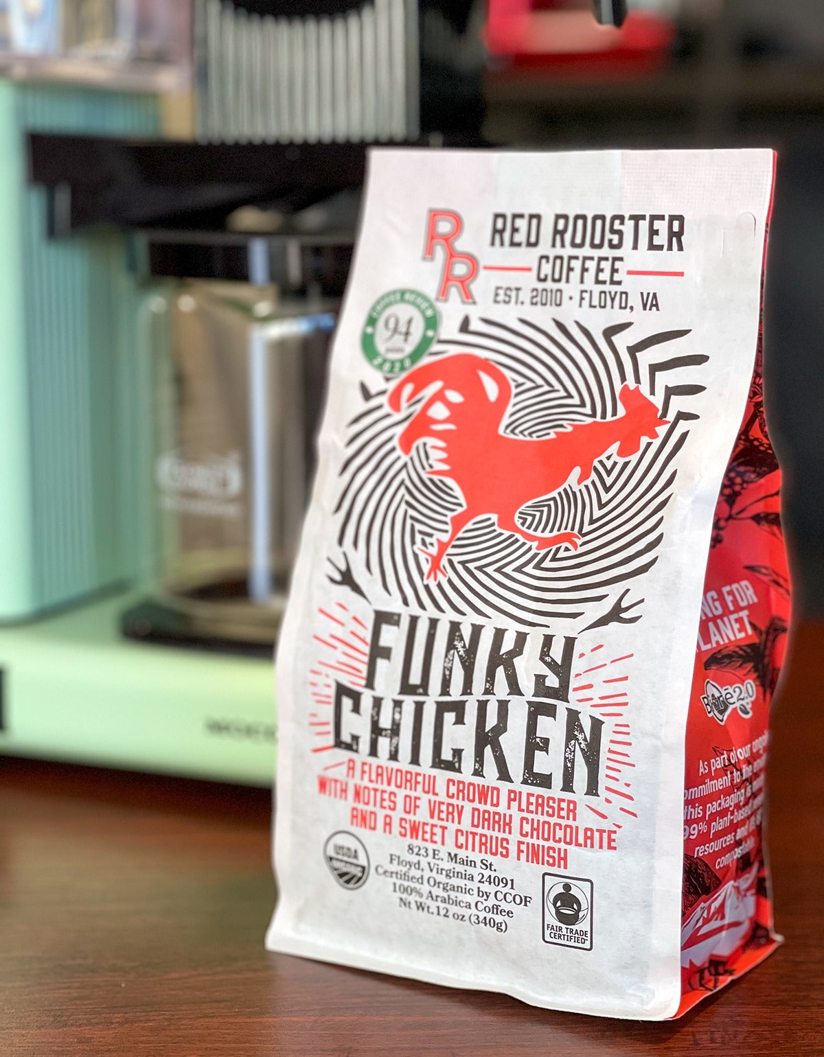 aeropress-coffee-funky-chicken-kaffee-fein-340-g-bio-blend image 3