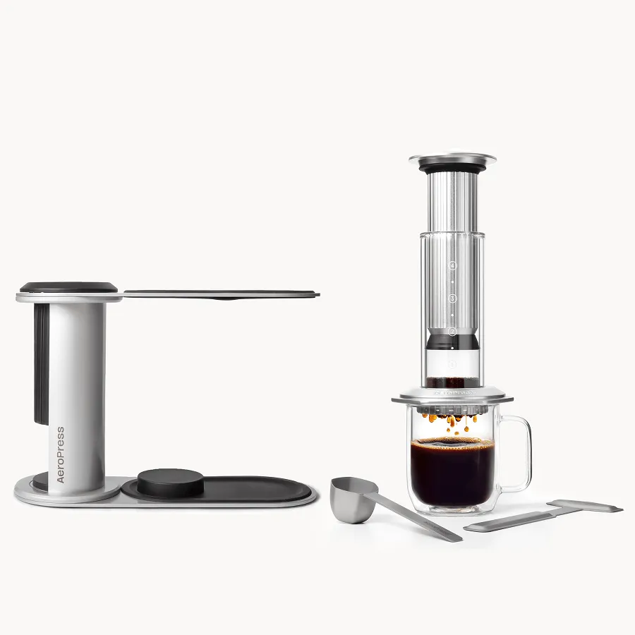 aeropress-premium-coffee-station-bundle-kaffeemaschine-silber image 1