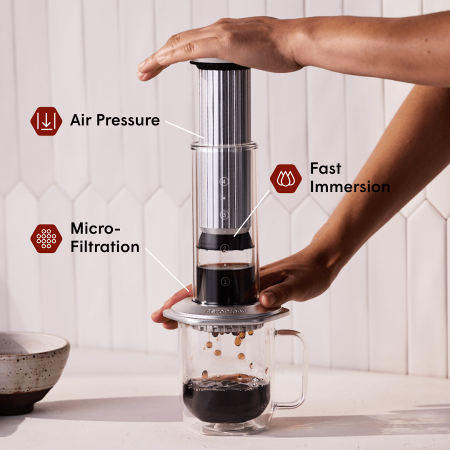 aeropress-bundles-premium-20th-anniversary-kaffeebereiter-silber image 2