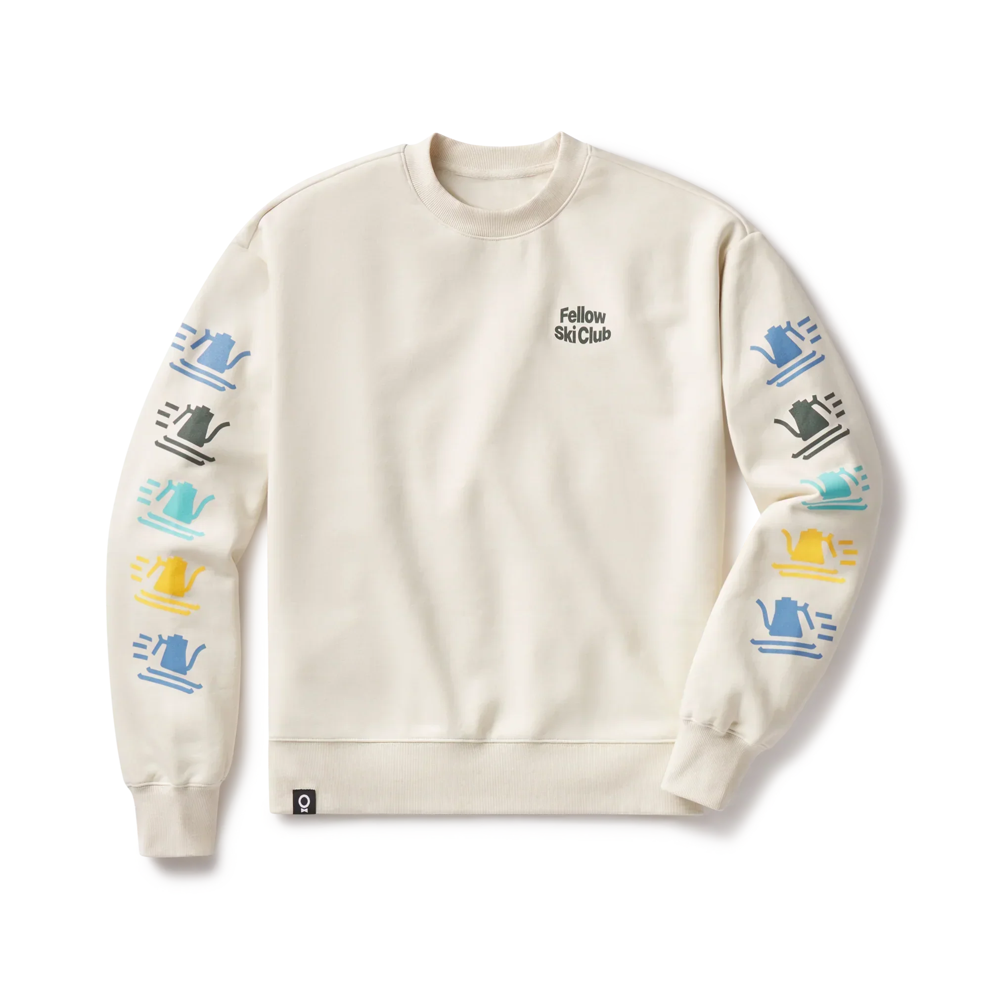 fellow-ski-club-crewneck-pullover-ecru image 1