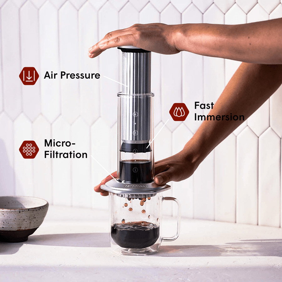 aeropress-premium-coffee-station-bundle-kaffeemaschine-silber image 2