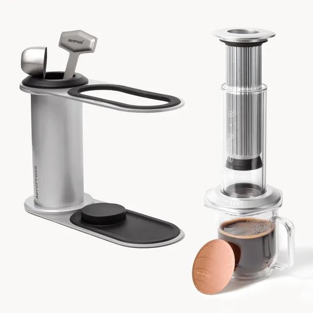 aeropress-bundles-premium-20th-anniversary-kaffeebereiter-silber image 1