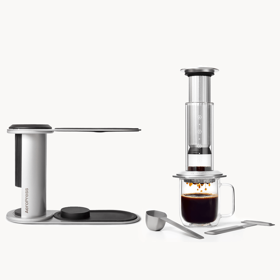 aeropress-premium-coffee-station-bundle-kaffeemaschine-silber image 1