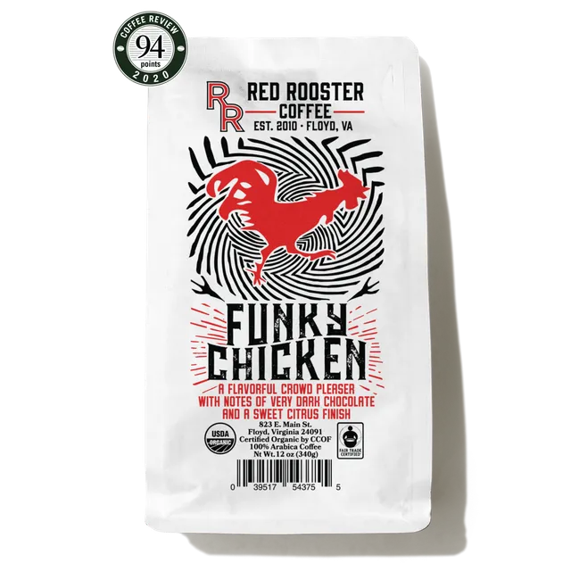 aeropress-coffee-funky-chicken-kaffee-fein-340-g-bio-blend image 1