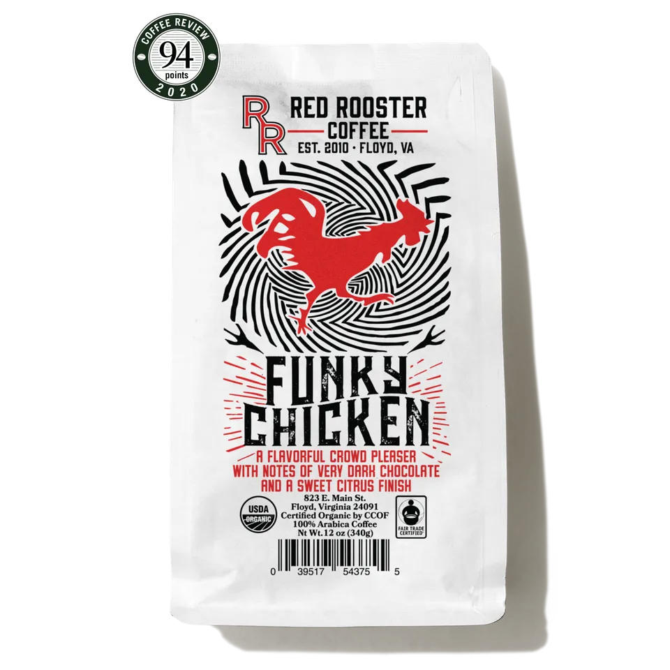aeropress-coffee-funky-chicken-kaffee-fein-340-g-bio-blend image 1
