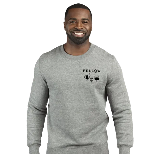 fellow-logo-grey-crew-sweatshirt-grau-recycled-gr-m image 1