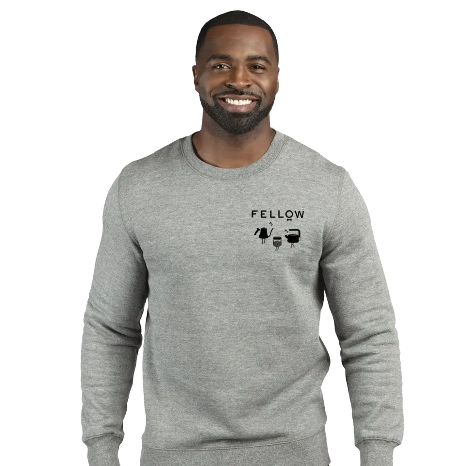 fellow-logo-grey-crew-sweatshirt-grau-recycled-gr-m image 1