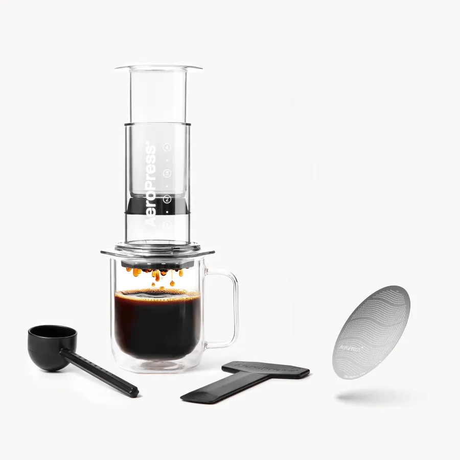 aeropress-clear-kaffeepresse-edelstahlfilter-set-transparent image 1