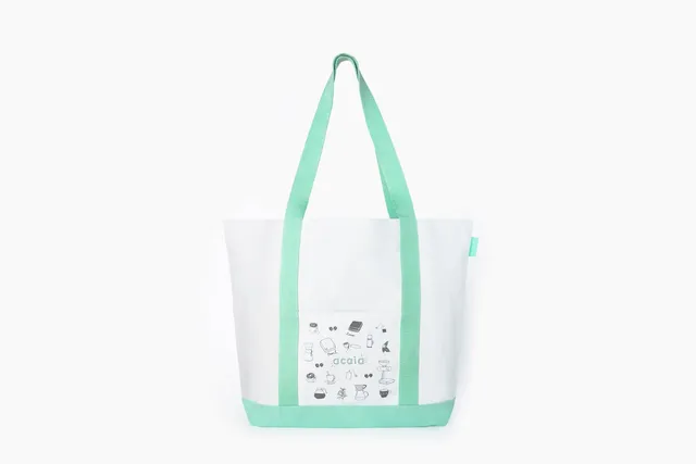 acaia-merch-tote-bag-stofftasche-aqua-canvas image 1