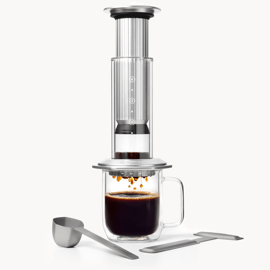 aeropress-coffee-makers-aeropress-premium-kaffeebereiter-silber-glas image 1