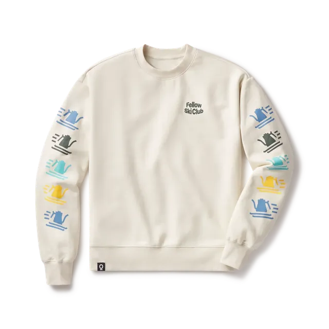 fellow-ski-club-crewneck-pullover-ecru image 1