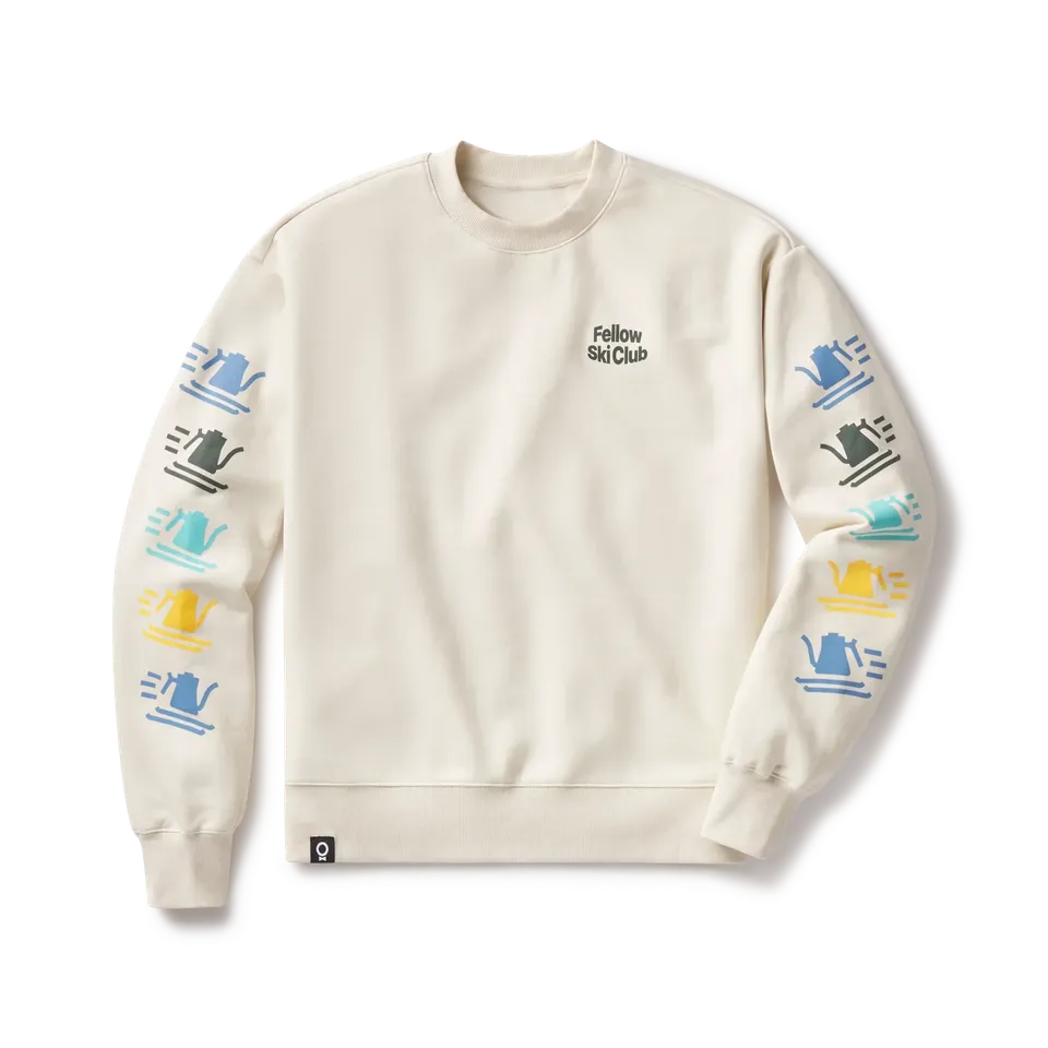 fellow-ski-club-crewneck-pullover-ecru image 1